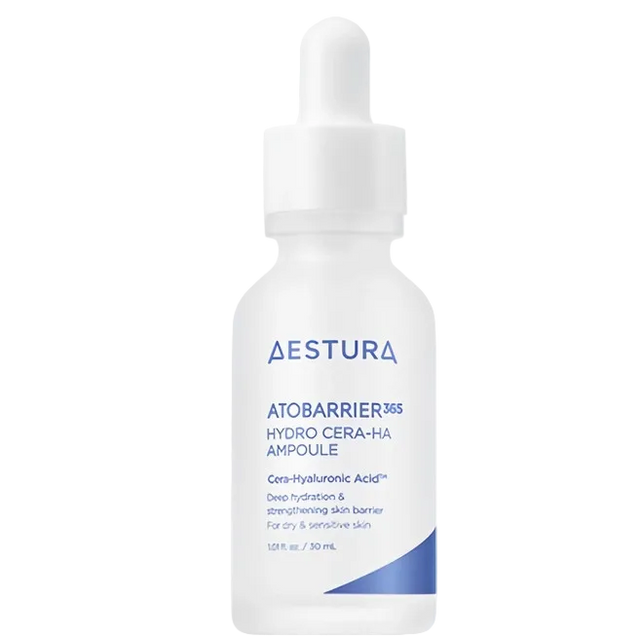 AESTURA ATOBARRIER365 Hydro Cera-HA Ampoule 30ml Korean hydrating ampoule with ceramides and hyaluronic acid for sensitive dry skin