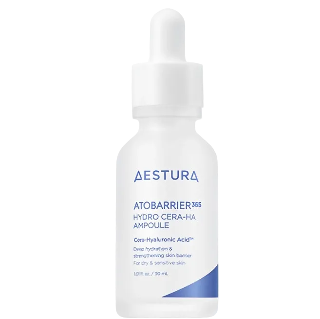 AESTURA ATOBARRIER365 Hydro Cera-HA Ampoule 30ml Korean hydrating ampoule with ceramides and hyaluronic acid for sensitive dry skin