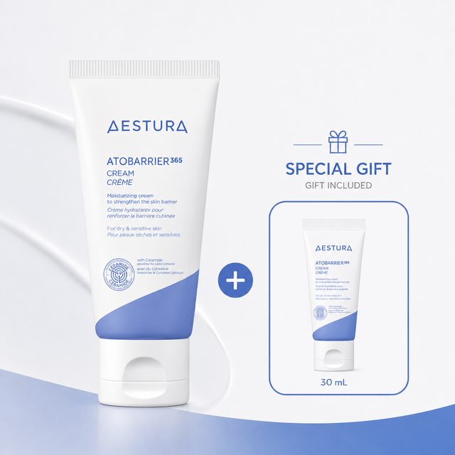 AESTURA Atobarrier365 Cream 80ml with special gift included for Korean skin barrier moisturizing care