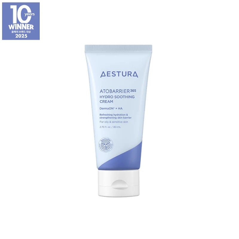 AESTURA ATOBARRIER365 Hydro Soothing Cream 80 mL lightweight Korean ceramide face moisturizer for sensitive skin