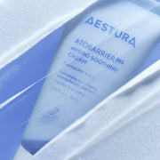 Close-up of AESTURA ATOBARRIER365 Hydro Soothing Cream with ceramides and hyaluronic acid for refreshing skin hydration