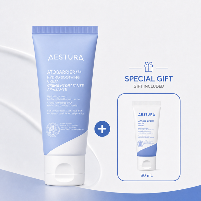 AESTURA Atobarrier365 Hydro Soothing Cream with 30ml special gift for dehydrated and sensitive skin
